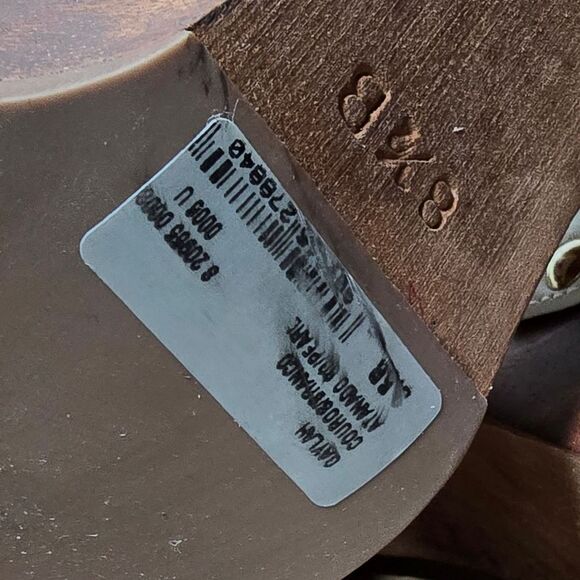 🆕️ Schutz Gaylah Leather & Wood Platform Sandals in White - Picture 13 of 13